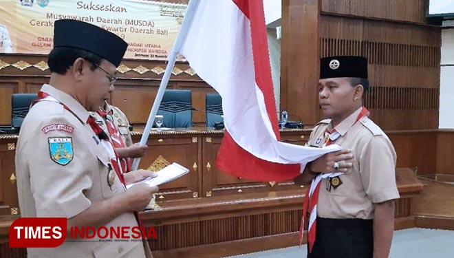 Selamat atas terpilihnya Kakak Drs. I Made Rentin, AP, M.Si sebagai Ketua Gerakan Pramuka Kwartir Daerah Bali masa bakti 2019 - 2024 dalam Musda Pramuka Bali Tahun 2019. (FOTO: AJP TIMES Indonesia)