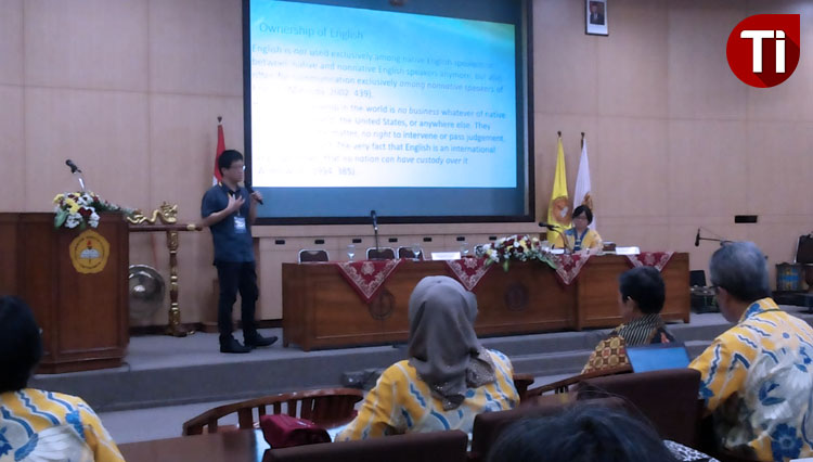 Suasana Konferensi Internasional bertema The 6th Language and Language Teaching Conference (LLTC) 2019 yang diselenggarakan oleh USD. (FOTO: Ahmad Tulung/TIMES Indonesia)