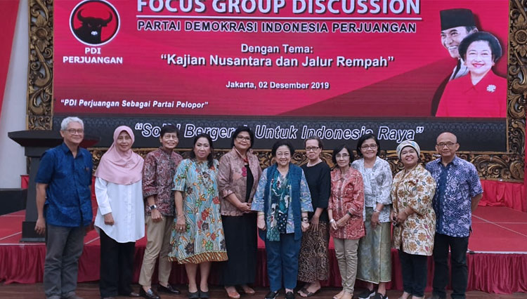 Ketua Umum PDI Perjaungan, Megawati Soekarnoputri di acara Focus Group Discussion (FGD) PDI Perjuangan bertajuk 