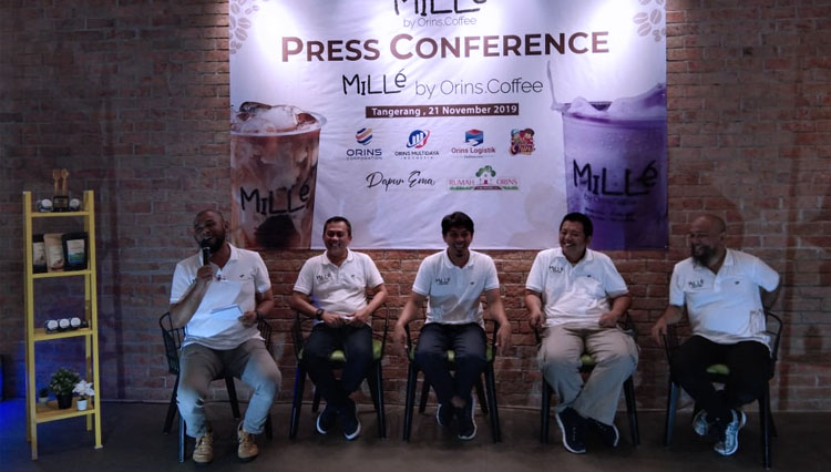 Konferensi pers grand opening Mille by Orins Coffee.(Foto: Orins Grup)