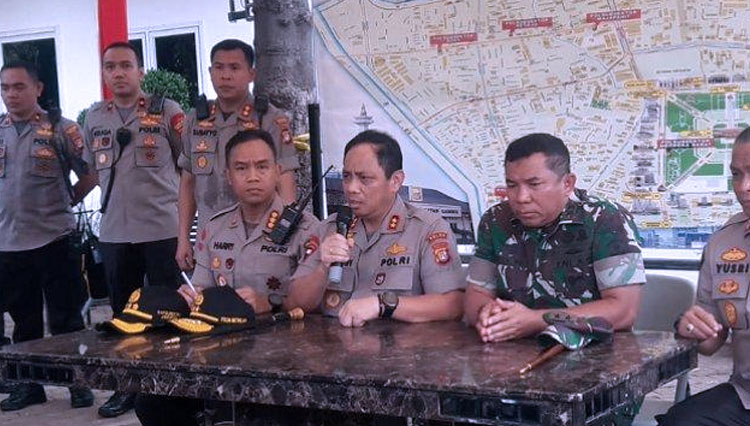 Kapolda Metro Jaya, Irjen Pol Gatot Eddy Pramono mengatakan, ledakan yang terjadi di Monumen Nasional Selasa (3/12/2019) pagi tadi disebabkan oleh granat asap. (FOTO: Warta Kota/Joko Supriyanto)