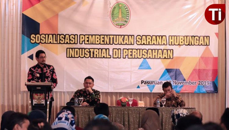 Sosialisasi Pembentukan Sarana Hubungan Industrial di Perusahaan, Kamis (28/11/2019). (FOTO: AJP TIMES Indonesia)