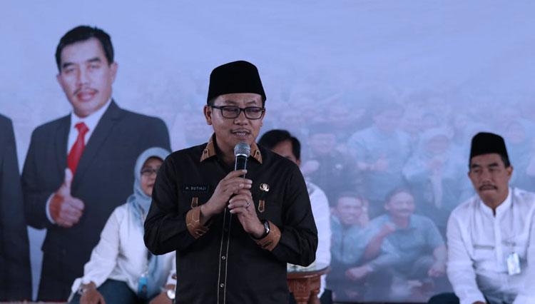 Wali Kota Malang Sutiaji saat menyampaikan sambutannya pada acara Srawung Sareng Pak Wali di Kantor PDAM Kota Malang. (Foto: Humas Pemkot Malang)