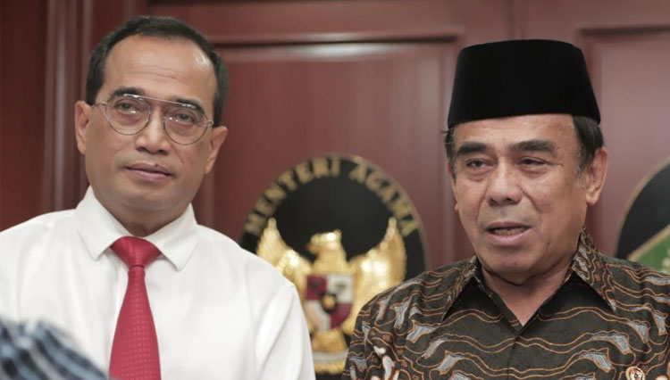Menteri Agama RI, Fachrul Razi dan Menteri Perhubungan RI, Budi Karya Sumadi (Foto: Kemenag RI for TIMES Indonesia)