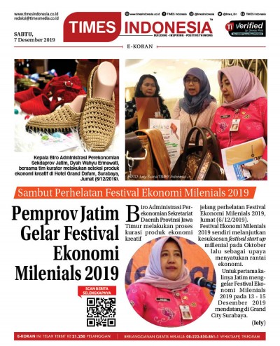 Edisi Sabtu, 7 Desember 2019: E-Koran Medsos. Bacaan Positif Masyarakat 5.0