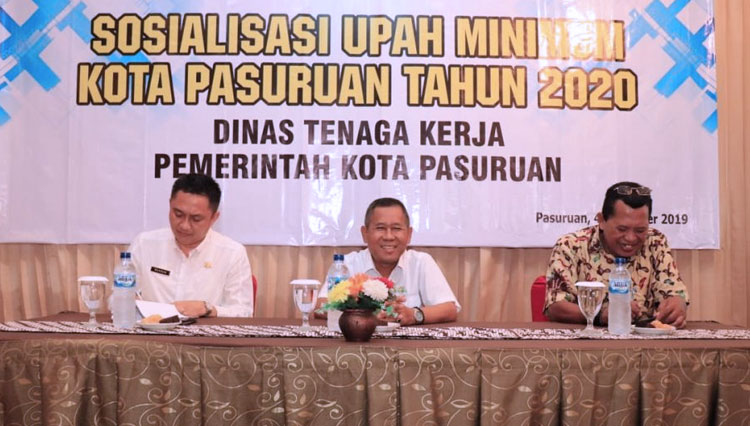 Sosialisasi UMK Disnaker Kota Pasuruan.