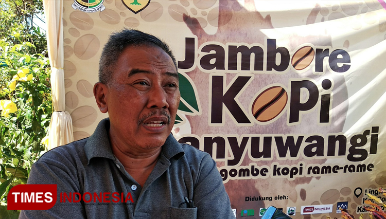 Kabag Penguatan dan Pemberdayaan Badan Pengawas Perdagangan Berjangka Komoditi (Bappebti) Kemendag RI, Yuli Edi Subagyo di acara Jamuan Ngopo Rame-rame (Jambore) di Banyuwangi. (Foto: Agung Sedana/ TIMES Indonesia)