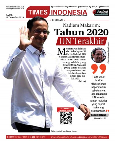 Edisi Rabu, 11 Desember 2019: E-Koran Medsos. Bacaan Positif Masyarakat 5.0