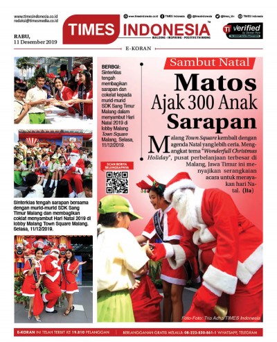Edisi Rabu, 11 Desember 2019: E-Koran Medsos. Bacaan Positif Masyarakat 5.0