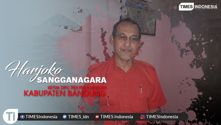 Dr. H. Harjoko Sangganagara, M.Pd, Ketua DPC PDI Perjuangan Kabupaten Bandung. (Grafis: TIMES Indonesia)