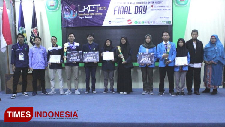 Para juara pada LKCT Himpunan Mahasiswa Elektro FT Unisma Malang