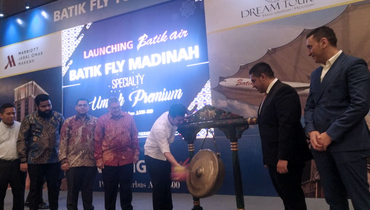 Wagub Emil meresmikan kerjasama pembukaan jalur penerbangan Surabaya - Madinah oleh Batik Air dan PT Dream Tours & Travel di Hotel JW Marriott, Surabaya, Rabu (11/12/2019).(Foto : Istimewa)
