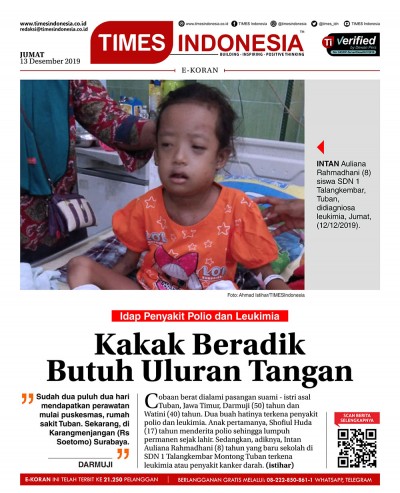 Edisi Jumat, 13 Desember 2019: E-Koran Medsos. Bacaan Positif Masyarakat 5.0