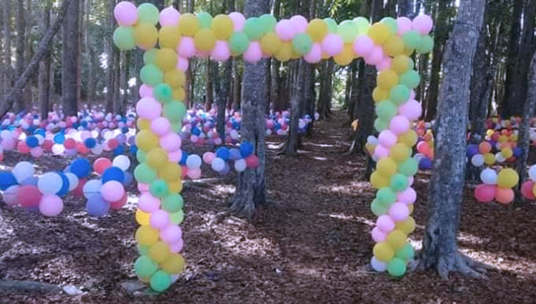Jiwan Garden Bu'at, dengan ribuan  balon berwarna-warni. (Foto: Istimewa) 