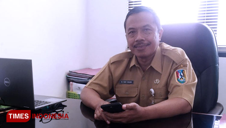 Kepala Badan Kepegawaian Daerah (BKD) Tuban, Nur Hasan, Selasa, (17/12/2019)(Foto: Achmad Choirudin/TIMES Indonesia)