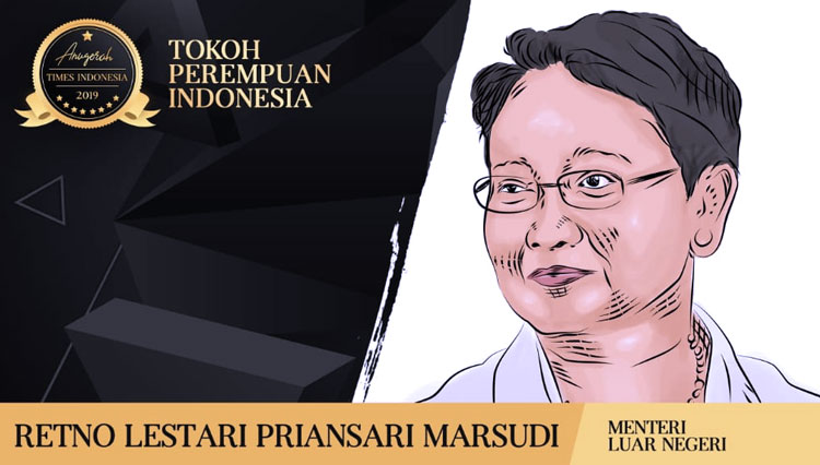 Retno Marsudi. (Picture designed by: Dena/Times Indonesia)