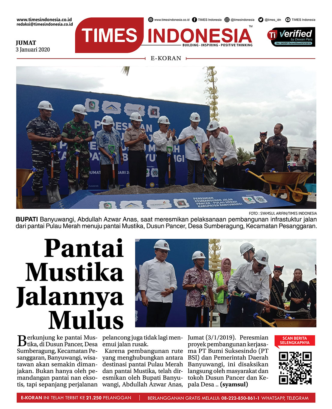 Edisi Jumat, 3 Januari 2020: E-Koran Medsos. Bacaan Positif Masyarakat ...