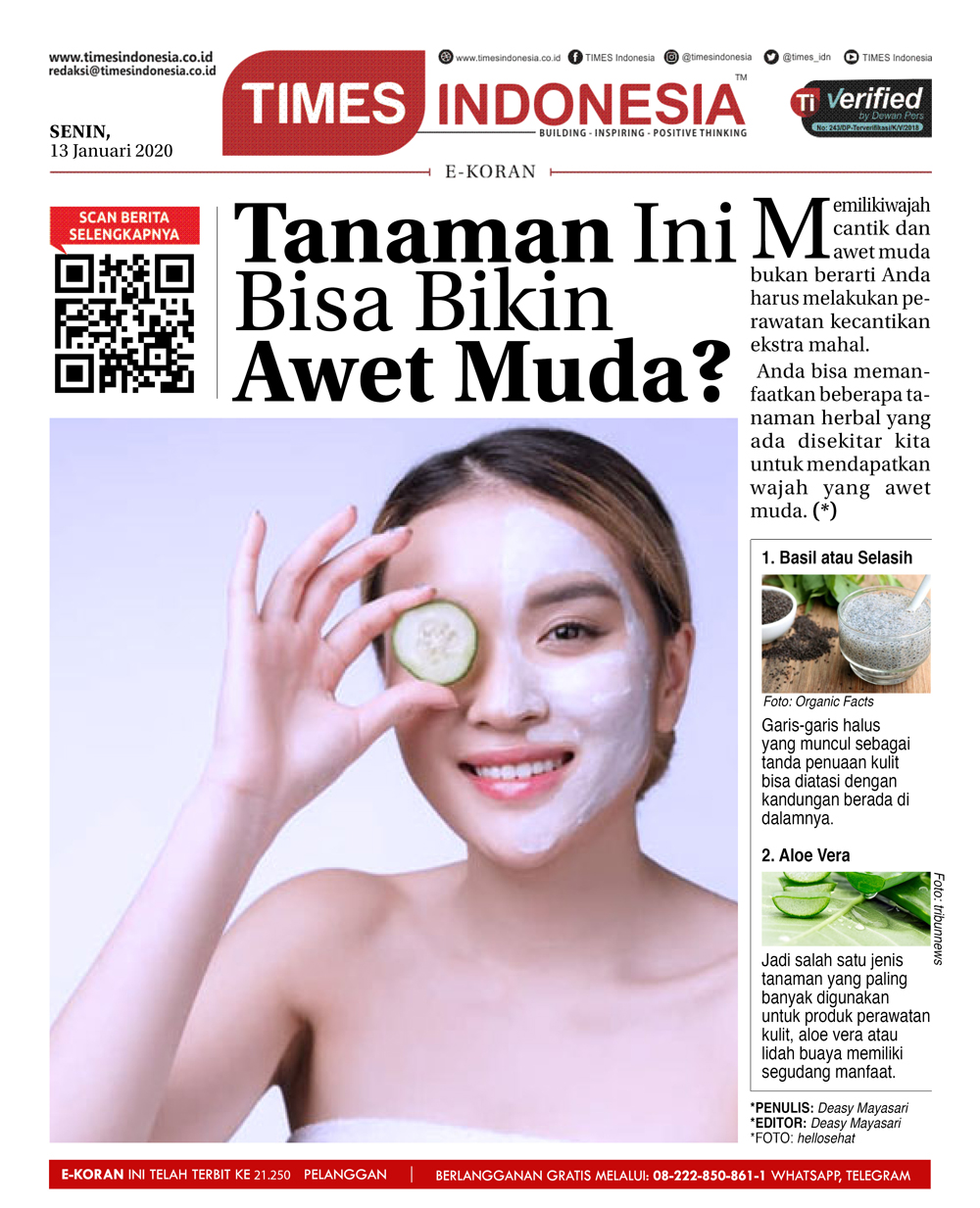 Wow, Tanaman Herbal Ini Bisa Bikin Awet Muda | TIMES Indonesia