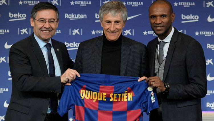 Quique Setien diresmikan sebagai pelatih baru Barcelona (Foto: SkySports)