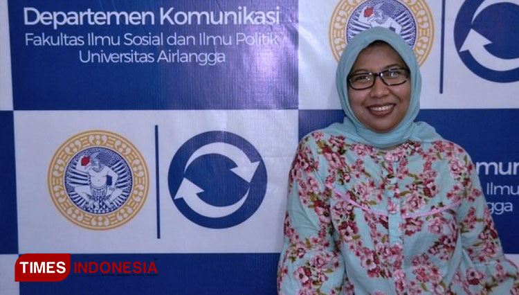 Dosen Ilmu Komunikasi Fakultas Ilmu Sosial dan Politik (FISIP) Universitas Airlangga (UNAIR), Prof. Dra. Rachma Ida, M.Comms, PhD. (FOTO: AJP/TIMES Indonesia)
