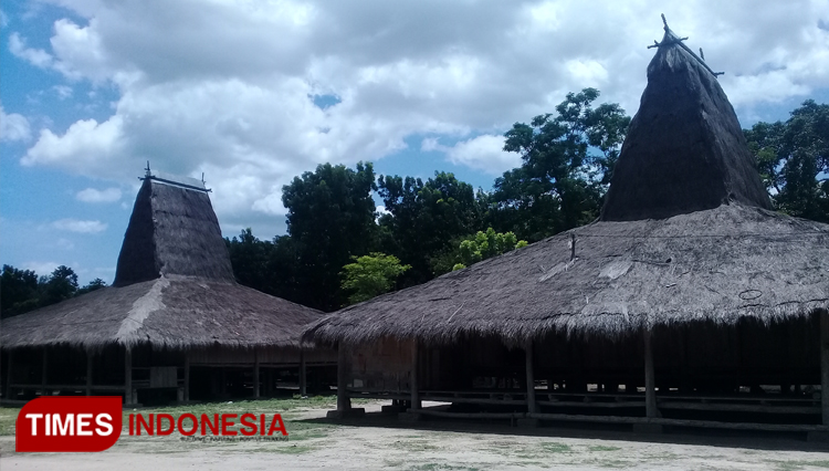 The traditional house of Sumba in Pau, Watuhadang Village, Umalulu sub-district, East Sumba. (PHOTO: Habibudin/TIMES Indonesia)Tuesd