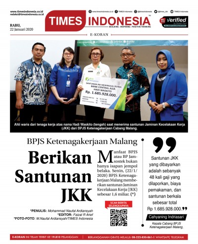 Edisi Rabu, 22 Januari 2020: E-Koran Medsos. Bacaan Positif Masyarakat 5.0
