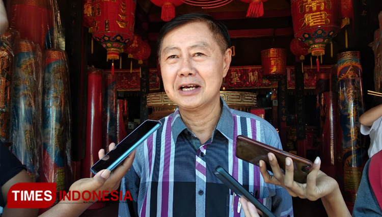The Director of Kwan Sing Bio Temple Tuban, Gunawan Putra Wirawan. (Picture by: Achmad Choirudin/TIMES Indonesia)