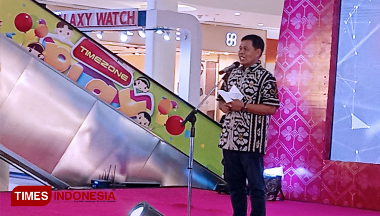 Kepala Dinas Pariwisata NTB, Lalu Mohammad Faozal saat menyampaikan kata sambutan di acara pembukaan Lombok Sumbawa Great Sale 2020. (FOTO: Anugrah Dany/TIMES Indonesia)