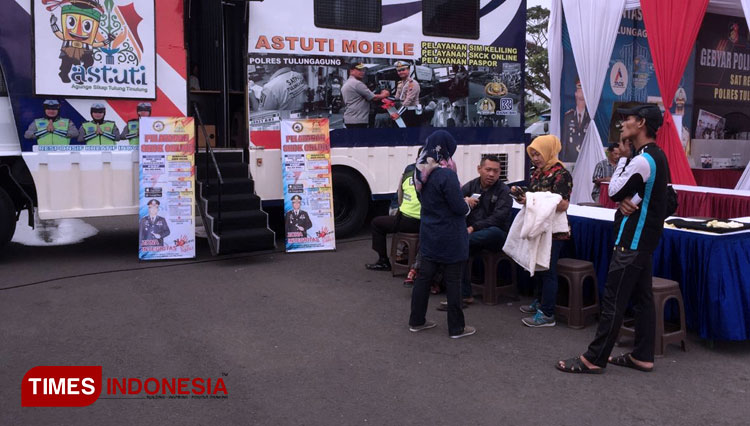 Satlantas Polres Tulungagung luncurkan layanan Astuti Mobile. (foto: Istimewa)