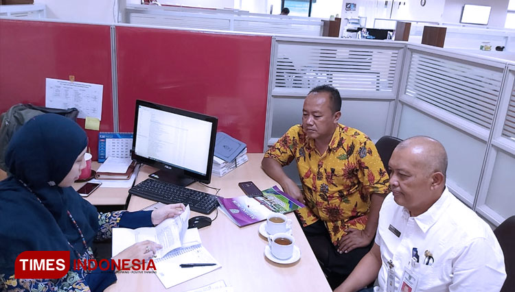 Pejabat Pemkot Probolinggo saat di Kementerian PUPR (FOTO: Amin Fredy for TIMES Indonesia)