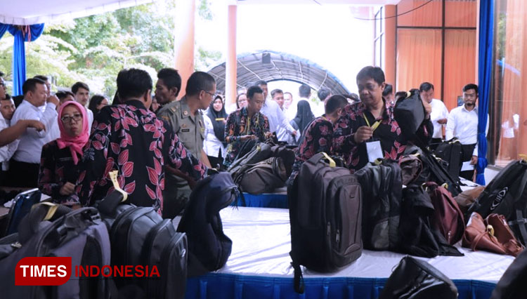 Ujian Seleksi Kompetensi Dasar (SKD) Penerimaan Calon Pegawai Negeri Sipil (CPNS) Pemkot Pasuruan. (FOTO: AJP TIMES Indonesia)