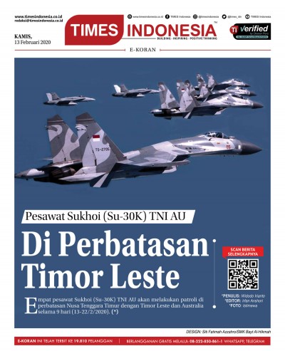 Edisi Kamis, 13 Februari 2020: E-Koran Medsos.Peristiwa. Bacaan Positif Masyarakat 5.0.