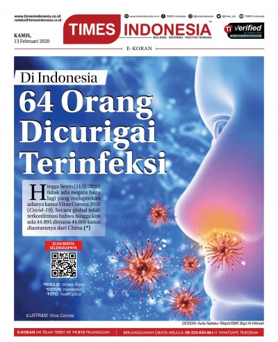 Edisi Kamis, 13 Februari 2020: E-Koran Medsos.Peristiwa. Bacaan Positif Masyarakat 5.0.