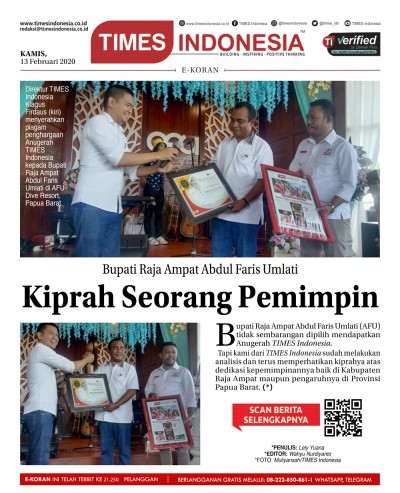 Edisi Kamis, 13 Februari 2020: E-Koran Medsos.Peristiwa. Bacaan Positif Masyarakat 5.0.