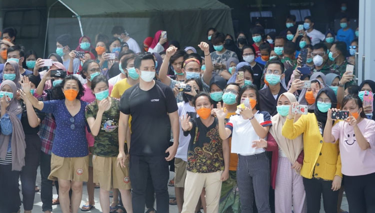 Para WNI yang dipulangkan dari Wuhan menjalani observasi di Natuna (Foto: Setkab RI for TIMES Indonesia)