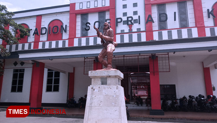 Stadion Soepriadi di Jalan Kelud  Kelurahan  Kepanjen Lor Kecamatan Kepanjenkidul Kota Blitar. (FOTO: Sholeh/TIMES Indonesia)