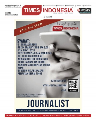 Edisi Kamis, 20 Februari 2020: E-Koran Medsos. Bacaan Positif Masyarakat 5.0