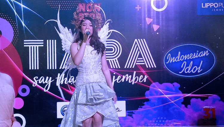 Tiara Andini saat tampil di Special Performance di Lippo Plaza Jember, Jumat (6/3/2020). (Foto: Istimewa)