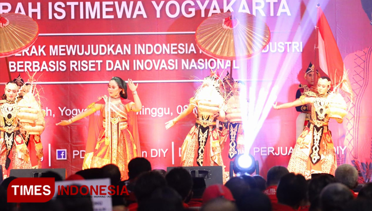 Malam budaya pada Rakerda PDI Perjuangan Yoyakarta. (FOTO: PDI Perjuangan for TIMES Indonesia).