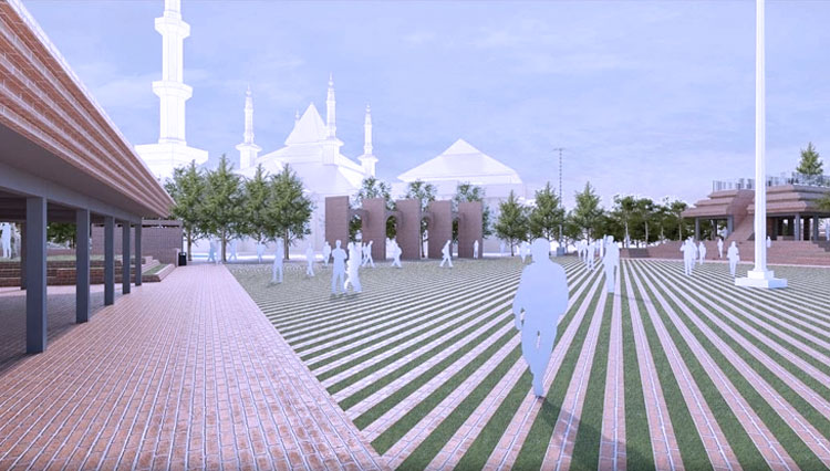 Desain Alun-Alun Kejaksan Kota Cirebon dari akun Instagram Shau Architects. (Foto: Instagram/@shauinstagram)