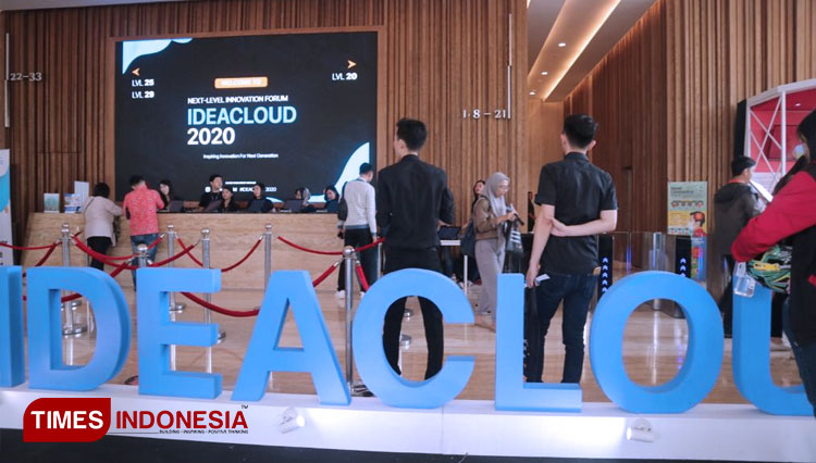 Peserta memadati acara Ideacloud 2020 di Voza Premium Office, Surabaya, Jumat (13/3/2020). (Foto: Lely Yuana/TIMES Indonesia)