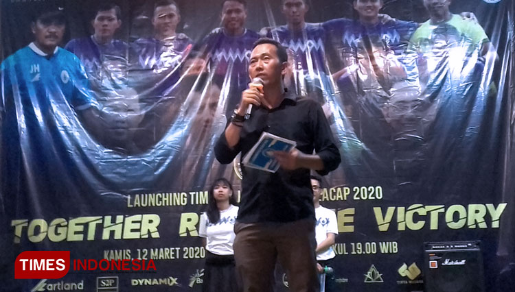 Launching pemain dan jersey baru PSCS. (FOTO: Estanto/TIMES Indonesia)