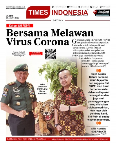 Edisi Sabtu, 14 Maret 2020: E-Koran, Bacaan Positif Masyarakat 5.0