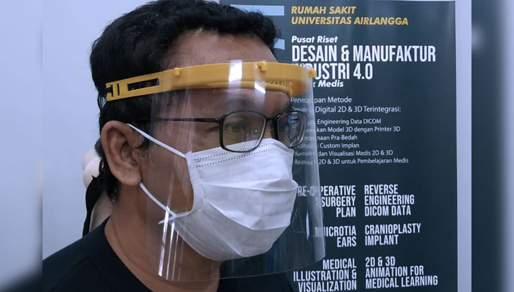 Face Shield Mask produksi dari Institut Teknologi Sepuluh Nopember (Foto: Humas ITS)