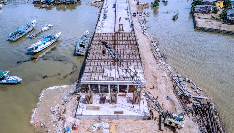 Jembatan Teluk Kendari sepanjang 1,34 Km akan menghubungkan kawasan Pelabuhan Kota Lama dengan Kecamatan Poasia di Kota Kendari, Provinsi Sulawesi Tenggara (Sultra). (FOTO: Biro Komunikasi Publik Kementerian PUPR RI)