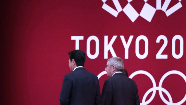 Akibat virus corona, Olimpiade Tokyo 2020 resmi diundur hingga 2021. (FOTO: AFP/Behrouz Mehri)