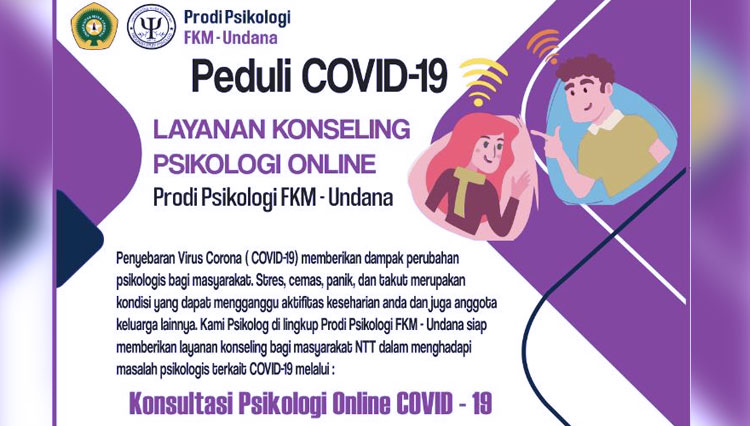 Selebaran layanan konseling Psikologi online dari Program studi konseling Undana Kupang. (foto: dok. Pribadi) 