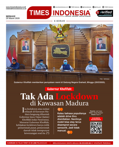 Edisi Minggu, 29 Maret 2020: E-Koran, Bacaan Positif Masyarakat 5.0
