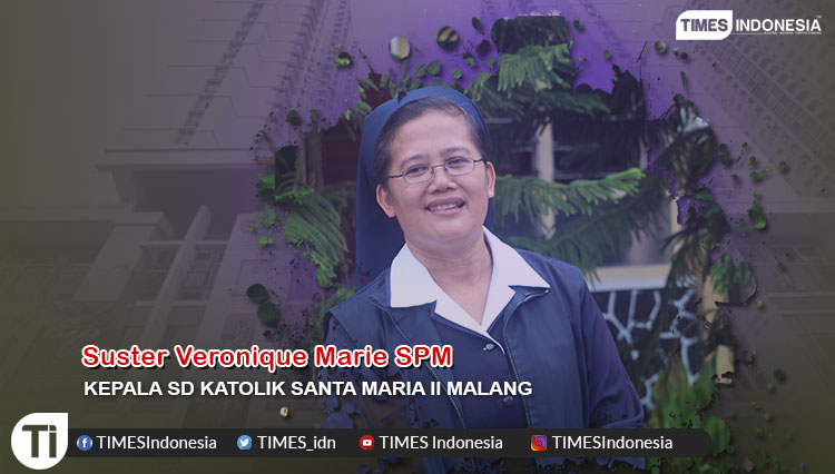 Suster Veronique Marie SPM, Kepala SD Katolik Santa Maria II Malang.