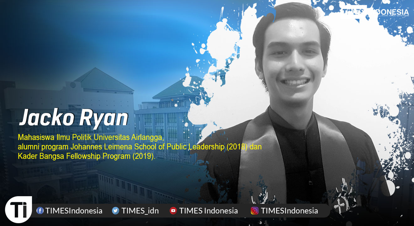 Jacko Ryan, mahasiswa Ilmu Politik Universitas Airlangga, alumni program Johannes Leimena School of Public Leadership (2018) dan Kader Bangsa Fellowship Program (2019). 